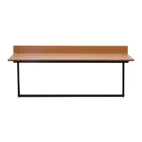 Balcony Hanging Table, 15 x 39 in Folding Balcony Railing Table, Outdoor Balcony Bar Table for Railings, 5-Level Adjustable
